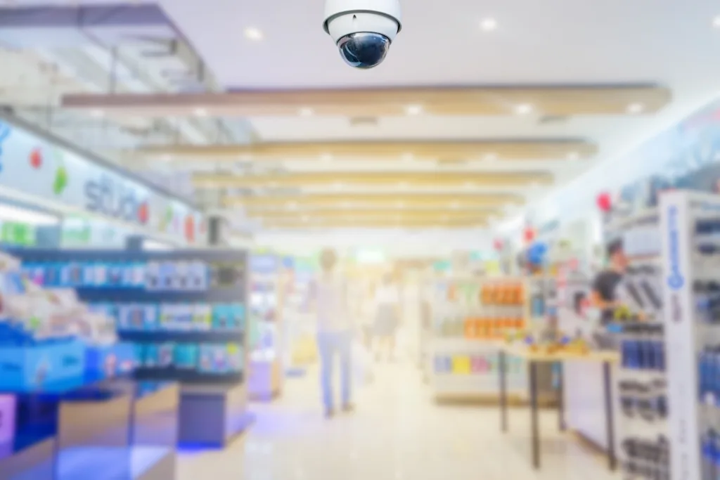 Closed-circuit television,Security CCTV camera or surveillance system in office building shopping mall ,use video cameras transmit a signal to a specific place
